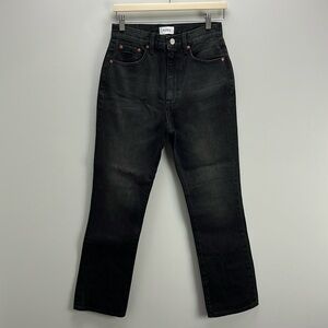 pistola High-Rise Straight Jeans in Black